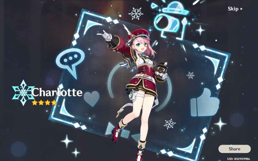 I wished for Wrio, but I got Charlotte instead XDD
well, I like her too, and I got Furina C2 too,...