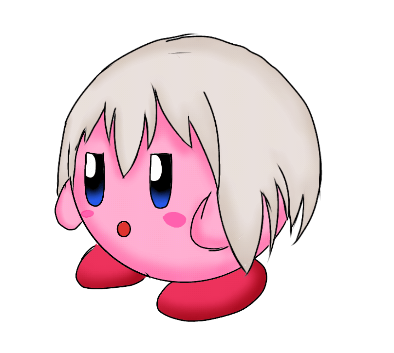 I drew Moca as Kirby!