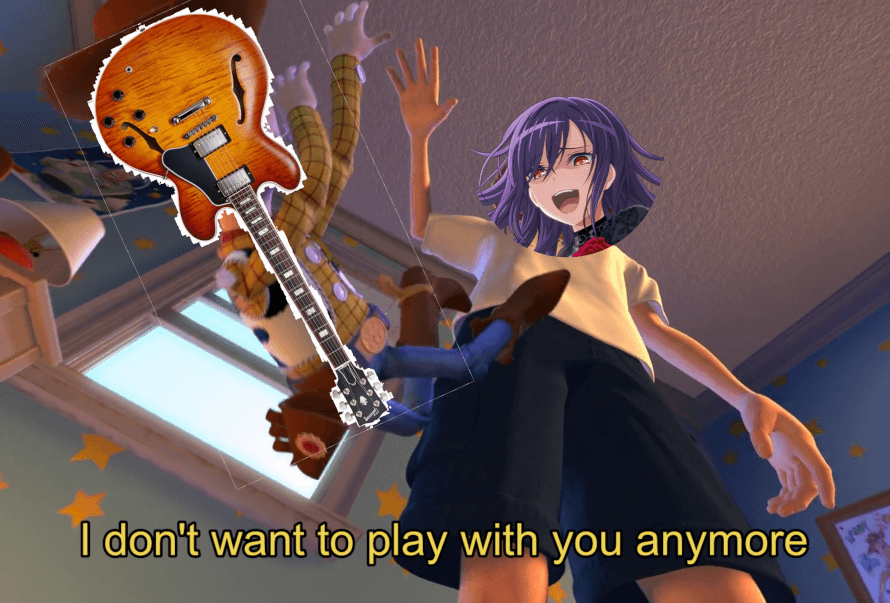 Press F in the chat for Kaoru's old guitar 😔