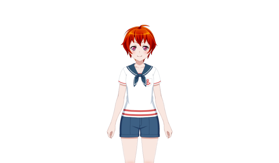 Hagumi closing her eyes and changed into red⭐️