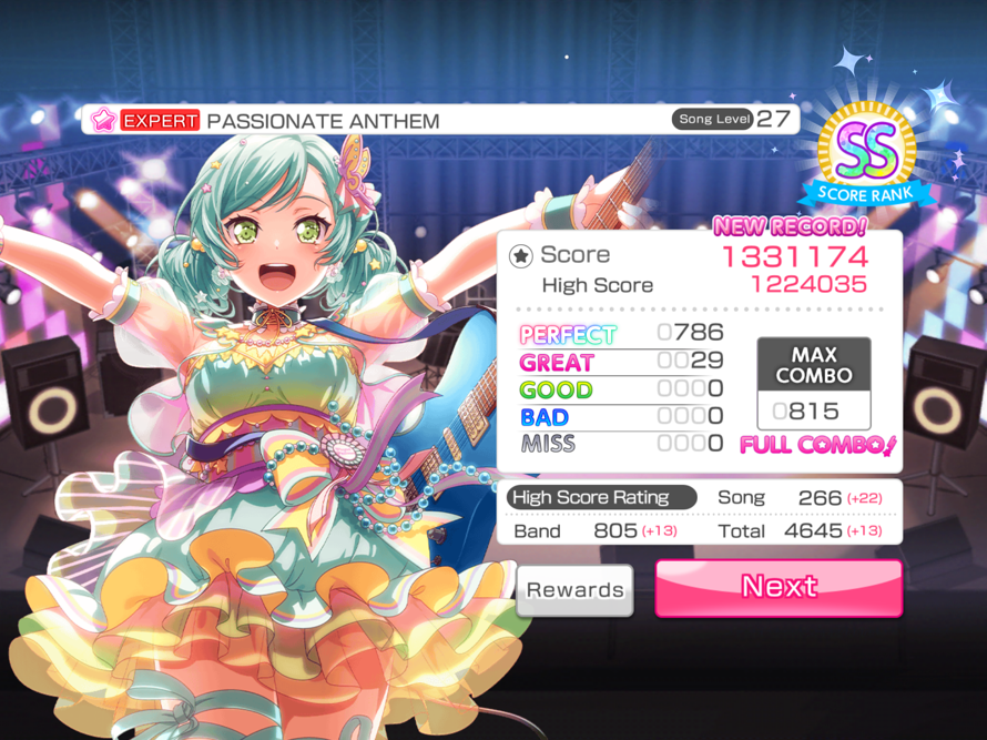 can’t believe ive fced a song that i had difficulties with just to get roselia pins