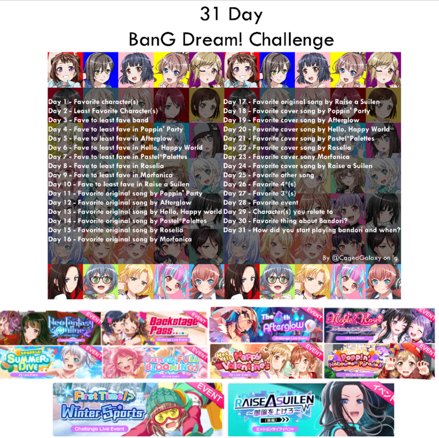 Credit to riru  ･゜ﾟ･ :.｡..｡.: ･'  ﾟ▽ﾟ  '･ :.｡. .｡.: ･゜ﾟ･ 

My fave event !

I choose my favorite...