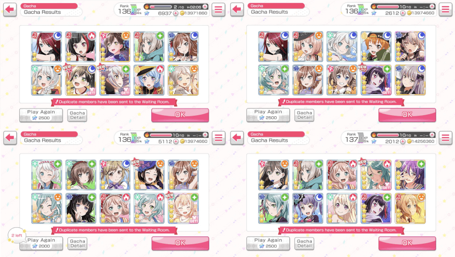 Did a couple of Dreamfest pulls  and one in the paid new years gacha!  in the hope that maybe I'd...