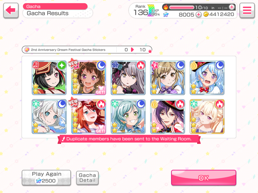 EEEEEEEEEE

No Eve, no Kokoro, but double four stars and both ones of characters I don’t have four...