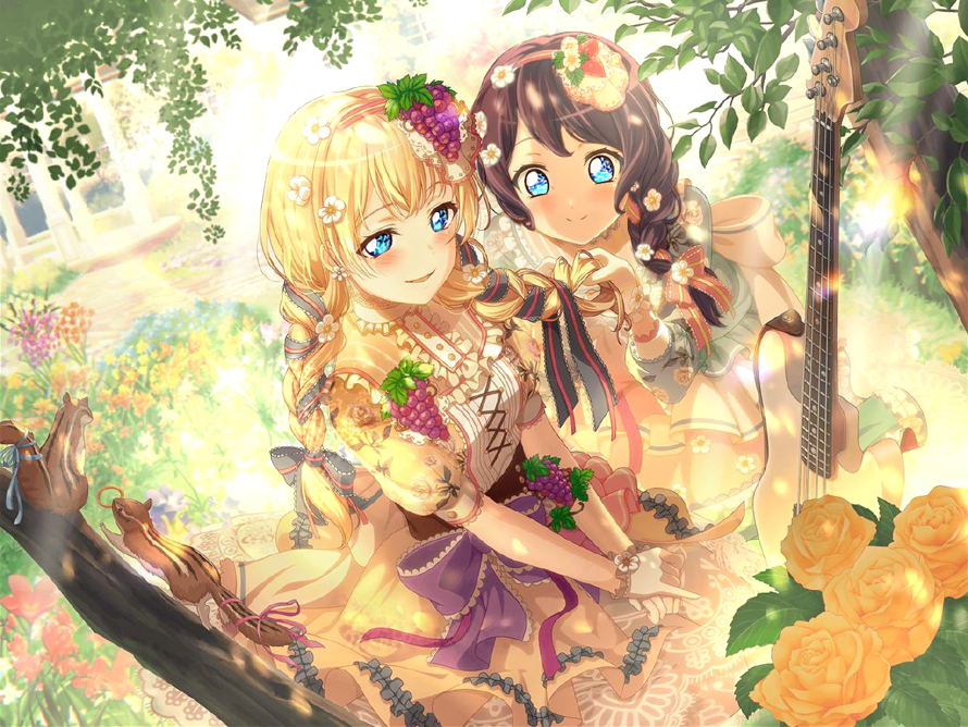 I'm trying to edit Chisato and kanon card as athy and Jeanette from " who made me a princess "

It...