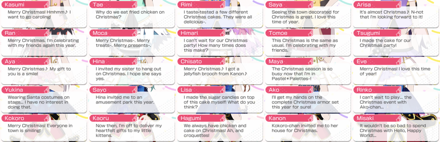 Merry early Christmas! Here are everyone's new Christmas lines to go with the new season!

     ...