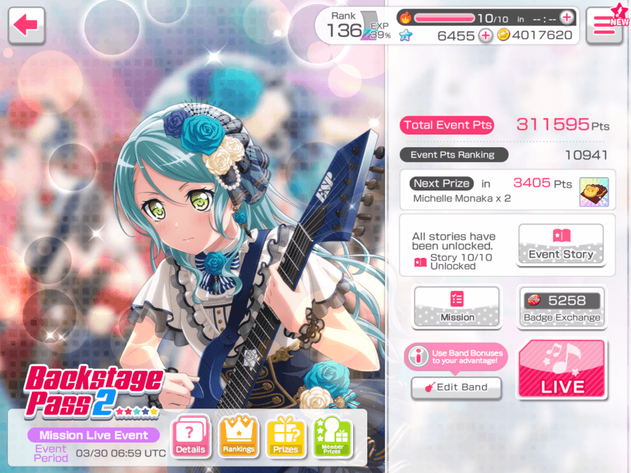 Ughhhhh ;u; I wanted at least t10k but I wasn’t able to play at all yesterday, and Saturday is the...