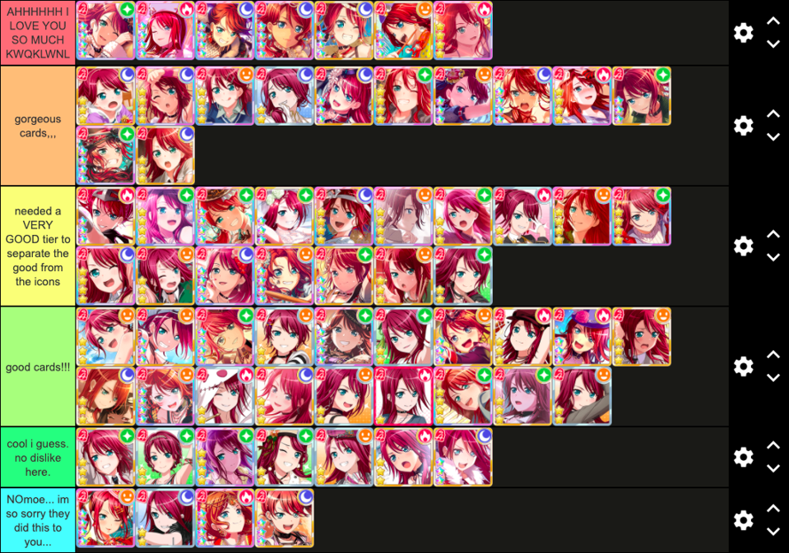   alright, tierlisting all tomoe cards. i can do that.

    ....this was HARD.  throwback to when i...