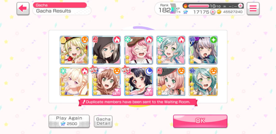 I did ONE pull and got Dreamfest cards! Yayayay! Now to save a little bit for Sheep Kaoru!