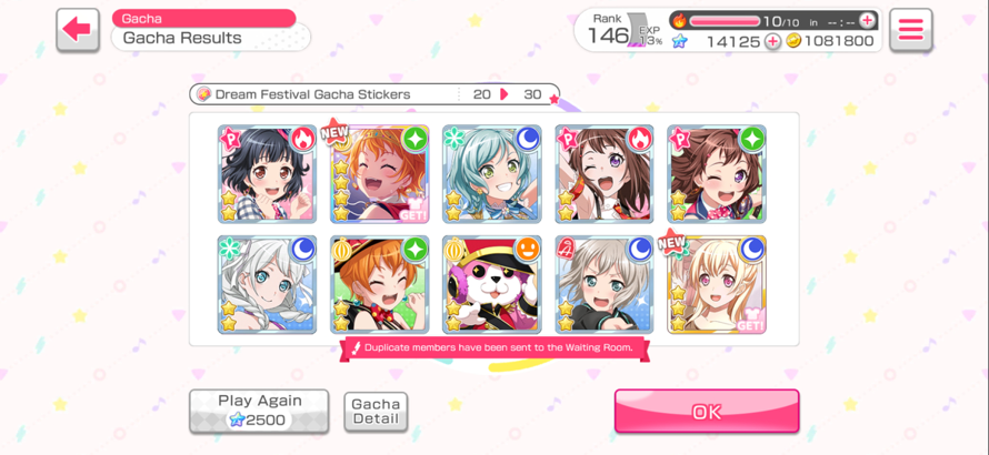   Good luck with the Dreamfest y'all!!!

  HAGUMI CAME HOME AND I HAVE MY FRIST LIMITED MEMBER!! I'm...