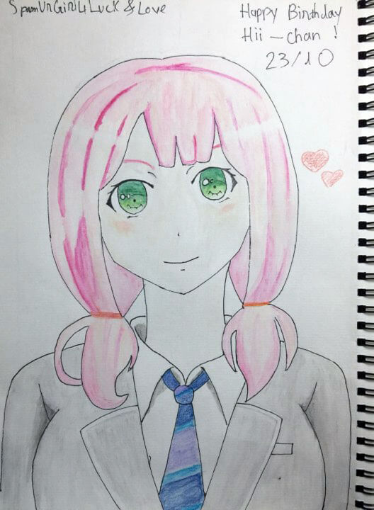 Happy birthday Hii chan ! 

credit: SpamUrGirl4Luck&Love aka me

 im sorry if i only posted this...