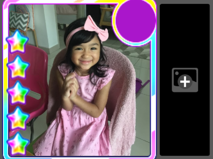 I used Chomama's 5  star templates as a card about my annoying lil sis ...