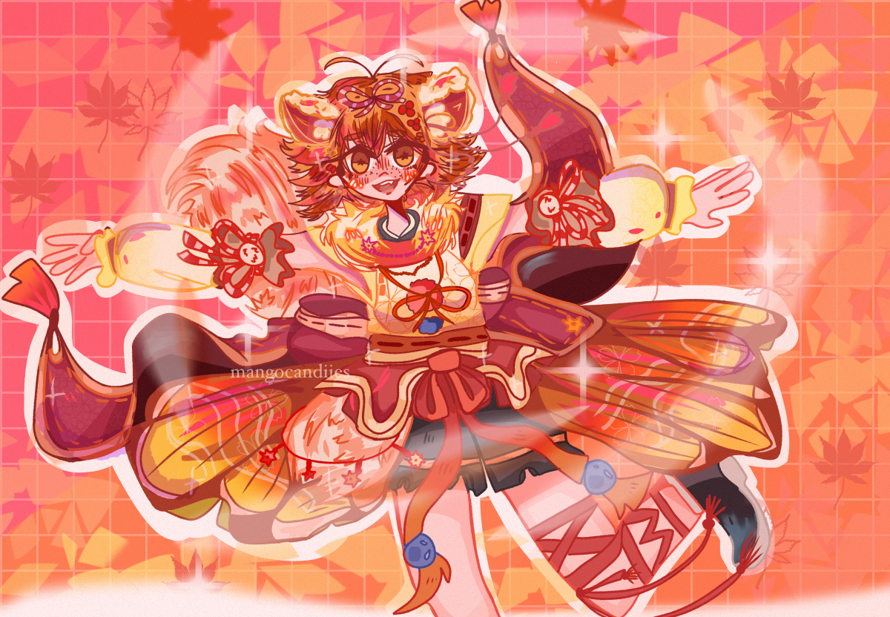 i made a fox hagumi redraw  ? kinda  :D