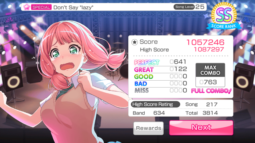 Im so happy 
I finally completed a level 25 song!!