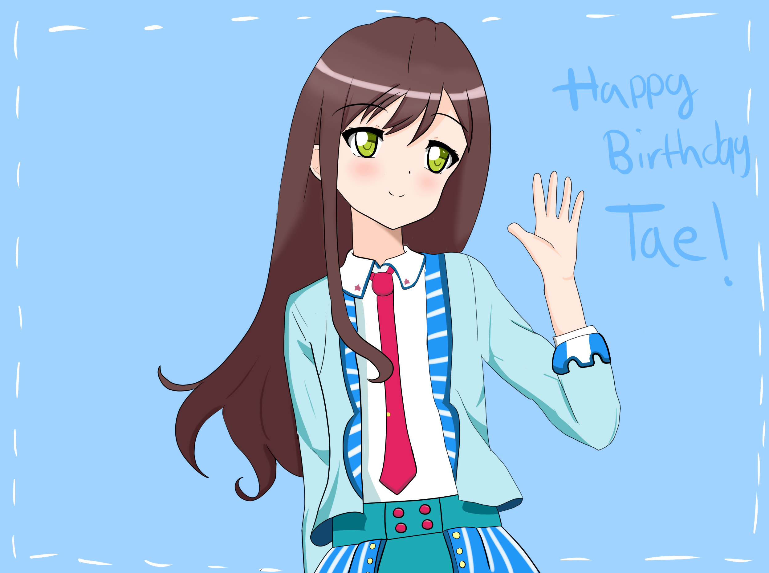     Happy Birthday Tae!
  This is a redraw of the one I did last...