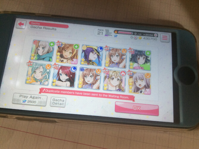 So i scouted on my other account and i got lisa and yukina... for some reason, every account i have...