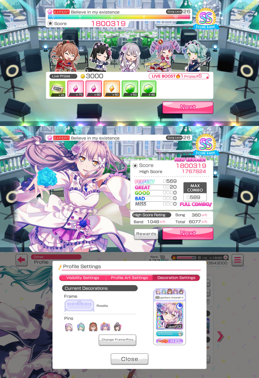 I waited for this moment ever since I started playing. 

After pulling for every banner a Roselia...