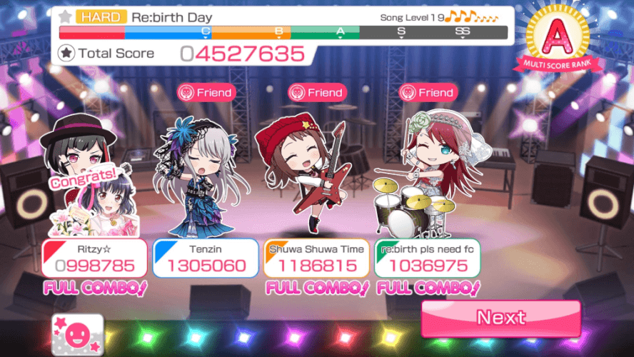I ran into someone during Multi Live with the name "re:birth pls need fc," but sadly it wasn't...