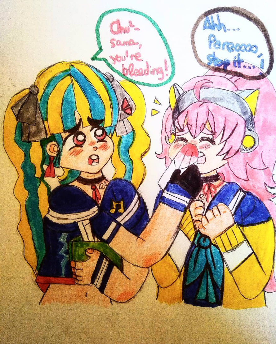 {2/2}
«...and of course Pareo is always for Chu2 sama 🌸🌸✨✨💕💕»
CREDITS OF THE DRAWING TO ME!
DON'T...