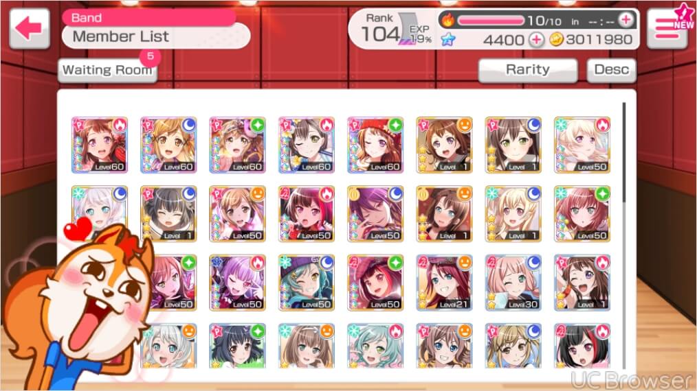 Since aya didn't come home.  I hope rimi will come home since all my 4 star are popipa.

Lol my...