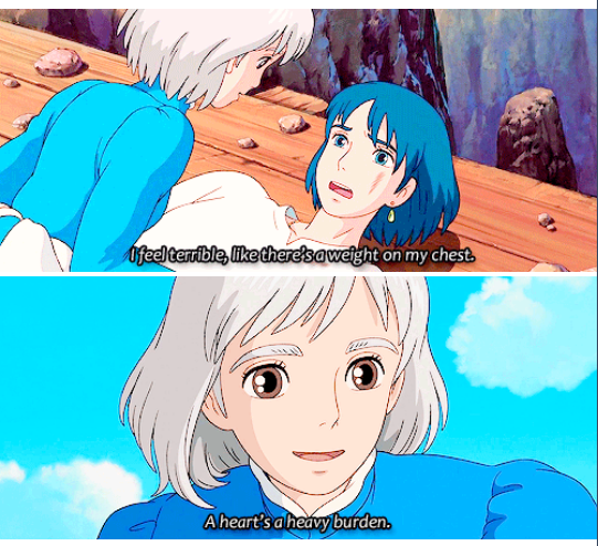 a heart's a heavy burden   Howl's Moving Castle 
