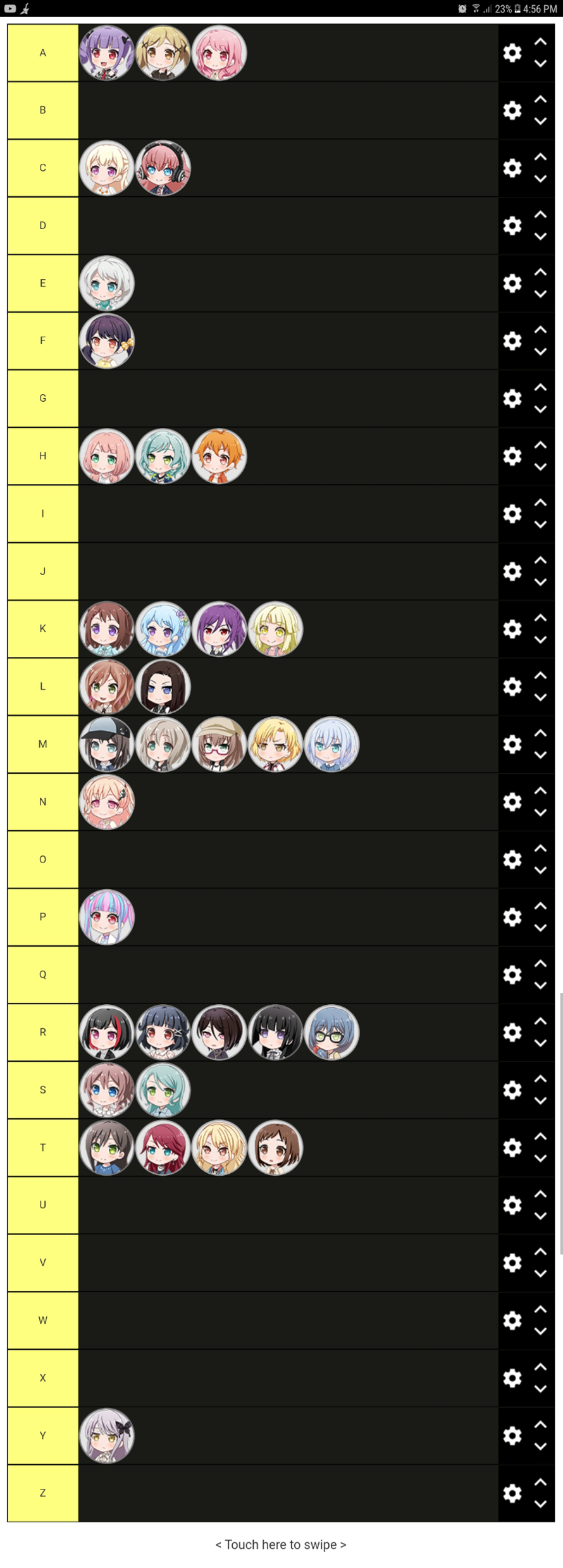 My tier list