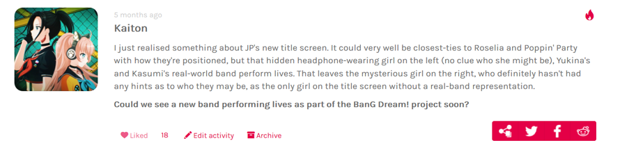 I don't think I made a follow up to this post, but hey! I was right! Morfonica is a real world band!