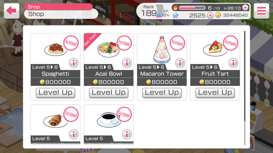 Oh my Michelle, I haven’t upgraded my Food items...


       So that calculation of the cost from...