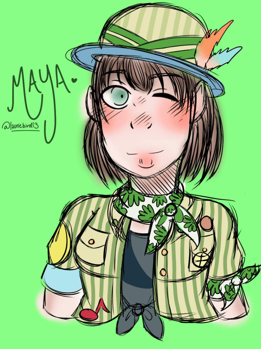 Here’s a small sketch of Maya I did....I tried scouting for her and she didn’t come home ;_; 