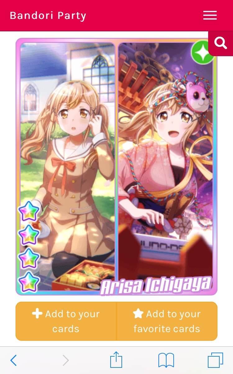 One more of this 4 star arisa card and I'm going to cry I've already gotten 4 of these, what more do...
