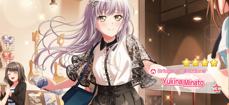 Yukina... why. I NEED BRIDE KASUMI, OR AT LEAST 4✩ KANON AND CHISATO, NOT YOU. I HAVE LITERALLY FIVE...