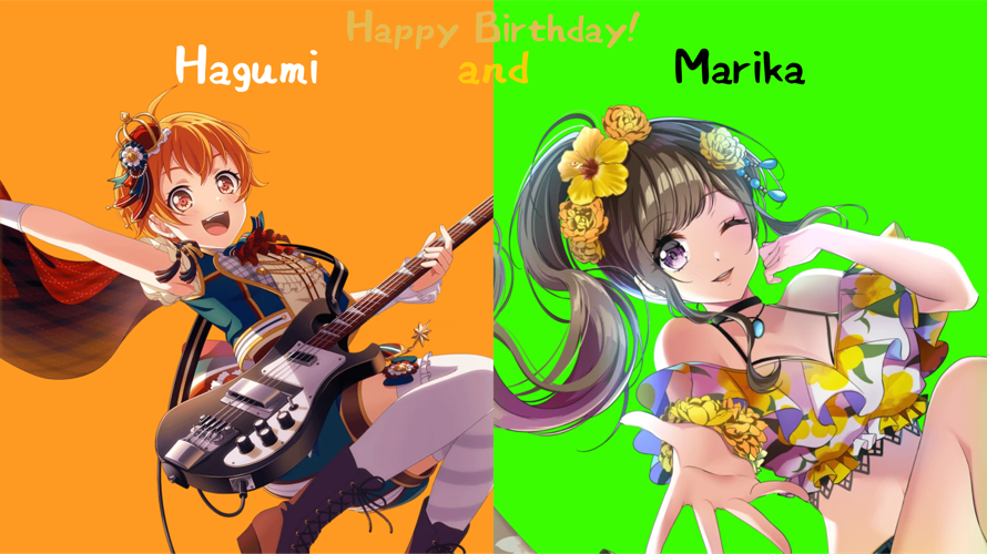 Happy belated birthday to Hagumi Kitazawa  Bassist of Hello, Happy World!  and Marika Mizushima...