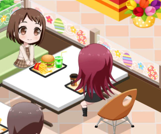 Tsugumi: TOMOE STOP AND SIT ON!!!  THE CHIAR!!!!!!!!!!!!!!!!!!!!

Tomoe: .....no