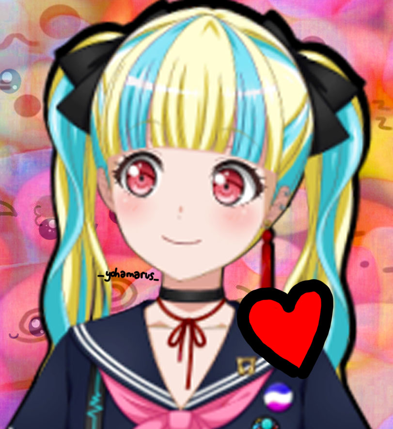 I made/edit my own icon of PAREO adding cute things on the background, cute colors, the heart, the...
