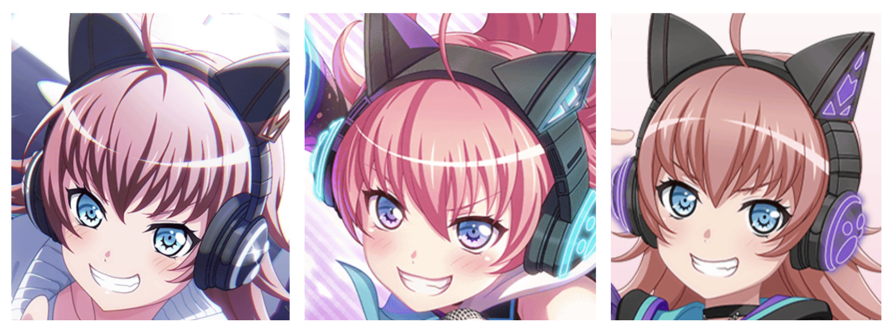 Just the fact that Chu2's making the same facial expression in all her cards