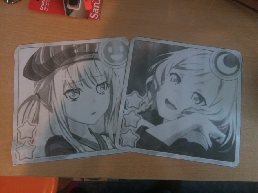 So yeah guys, I printed these cards today. So I decided to print the Boppin Hikawa and Yukona. Now...