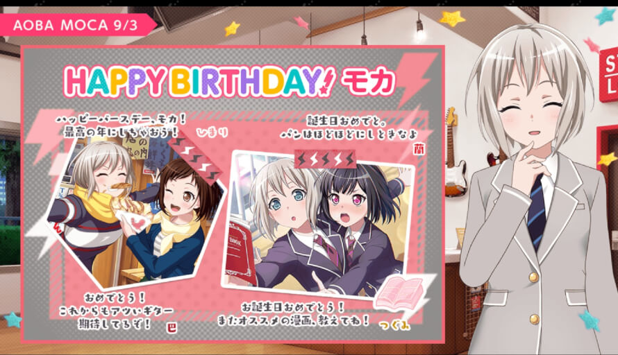 Happy Birthday to my 3rd favorite character Moca