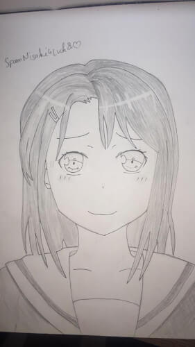

i actually learned how to draw a little bit, so i decided to draw Misaki half a month ago
 Yes,...