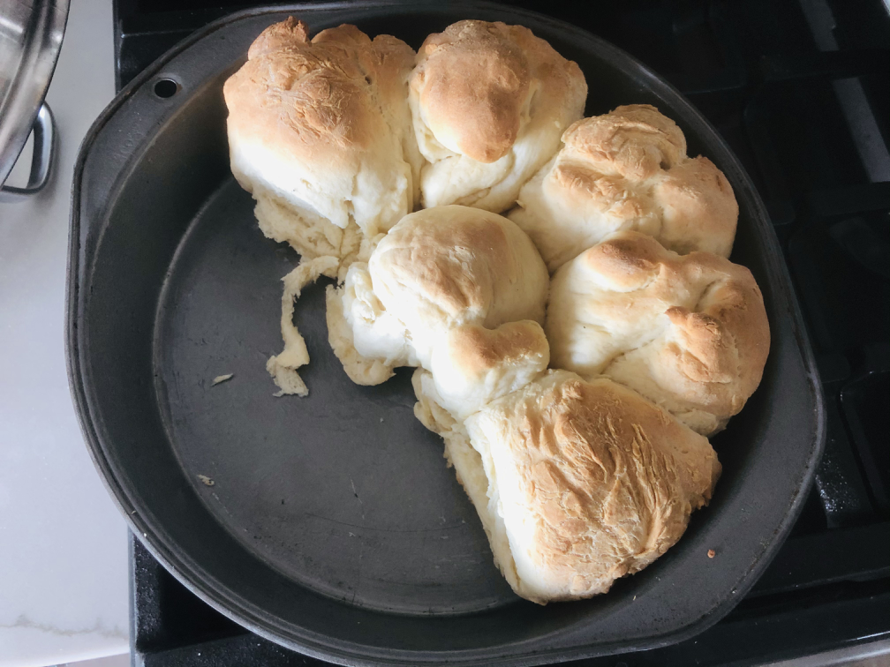 i made bread rolls! moca and saaya would be proud; they’re really yummy  ESPECIALLY with melted...