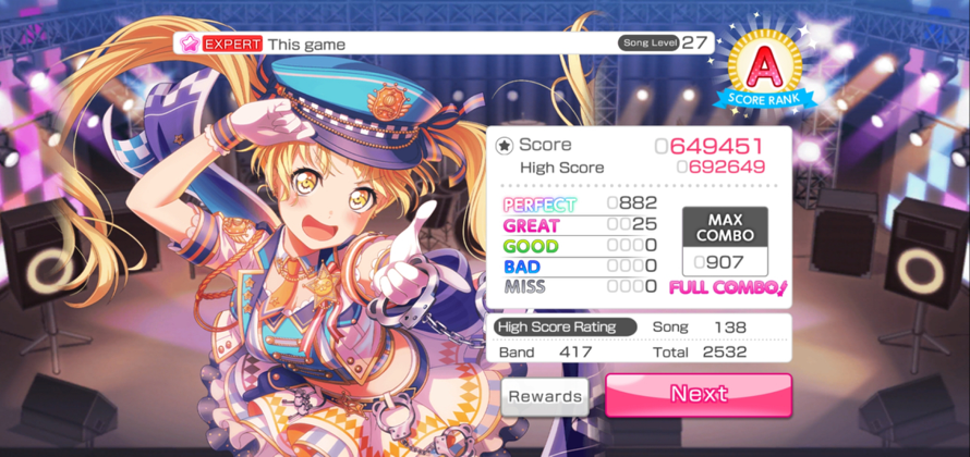 Whoa this was so unexpected... my first level 27 full combo and it's This Game...
