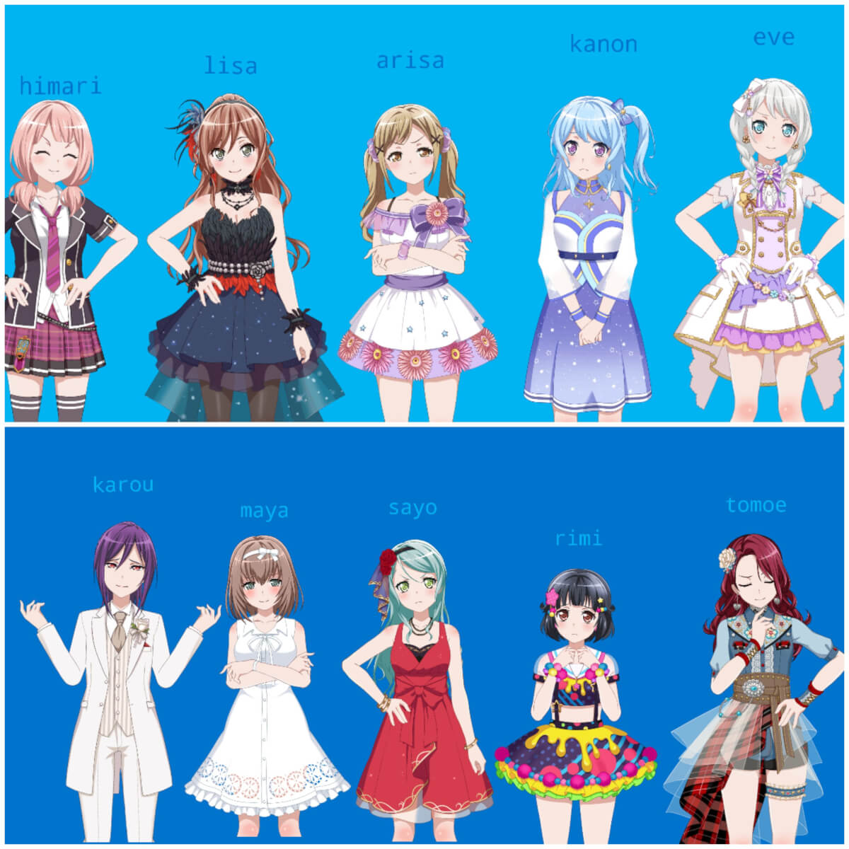 Here is my best and worst girl bands!
Top: shine 
Himari...