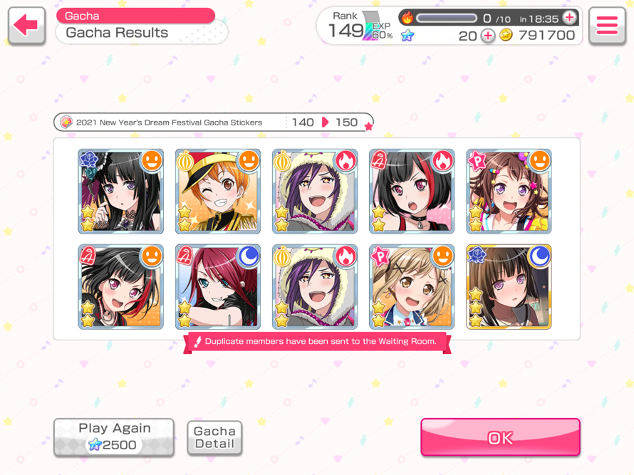     tfw you stay up past 12 am to grind stars for new years ran and get a dupe 3  

       i’ll...