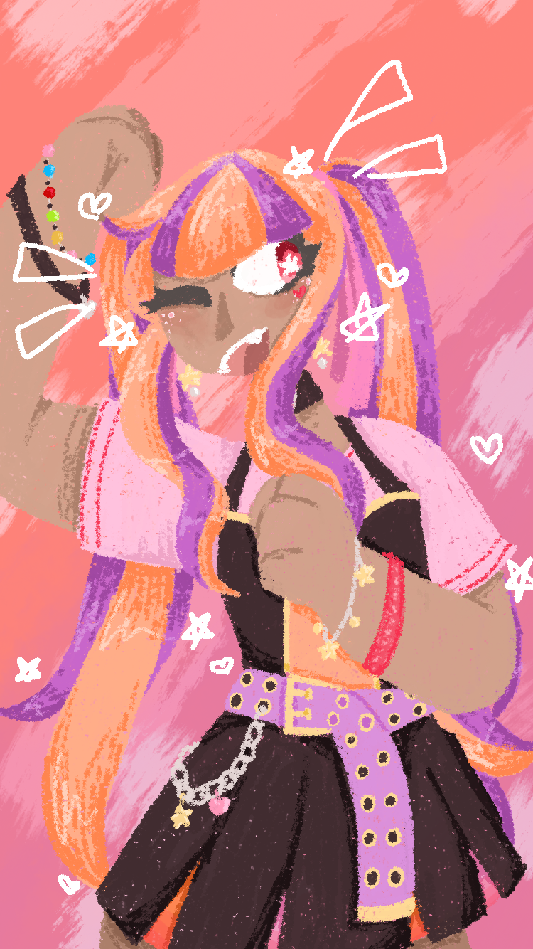 Sunset pareo? Sunset pareo! Purple orange is my favorite color combo so I finally drew the good...