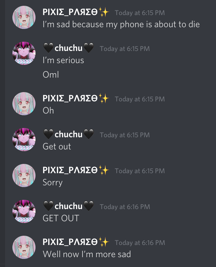   So I made an RAS Discord sever with my sister and this is part one of some of the chaos