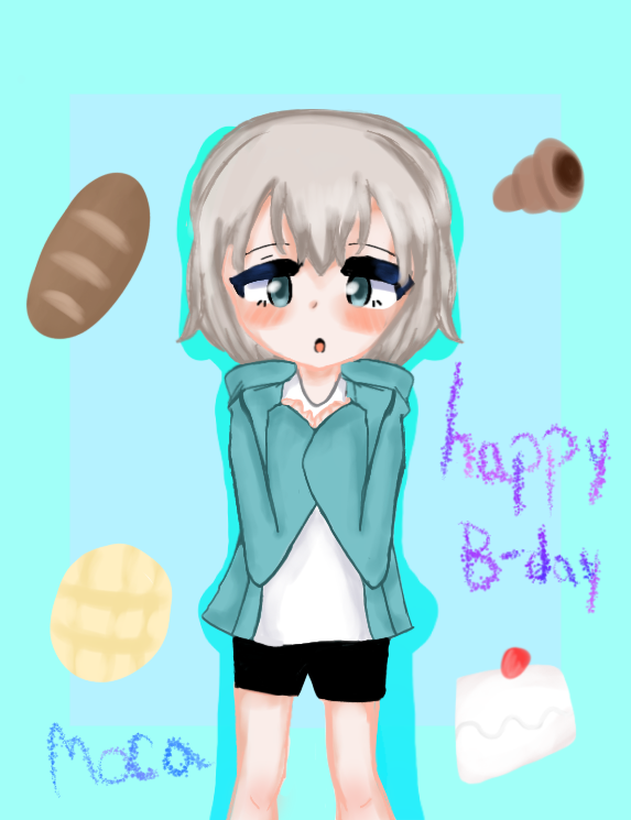 Happy birthday moca 🍞🥖
I know.. i know it's ugly but AGAIN i din't have time so sorry moca
🥲