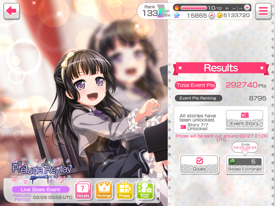 So! The three days off might’ve blown my t5k, but I still got t10k! And I’m saving my t5k ingness...