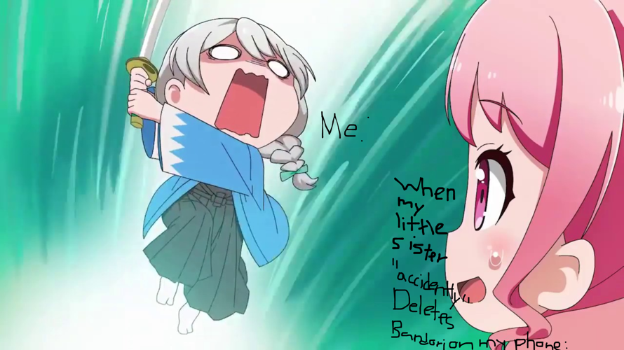 When my little sis accidently delete bandori on my phone: 