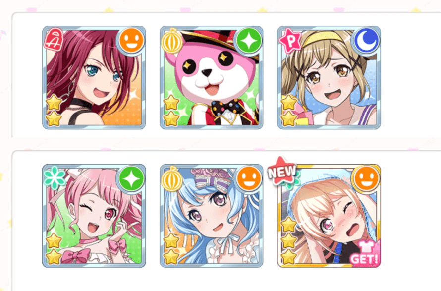 I did two 3 plays and here are the results uwu  I’m actually pretty happy I got survivor Chisato! ...