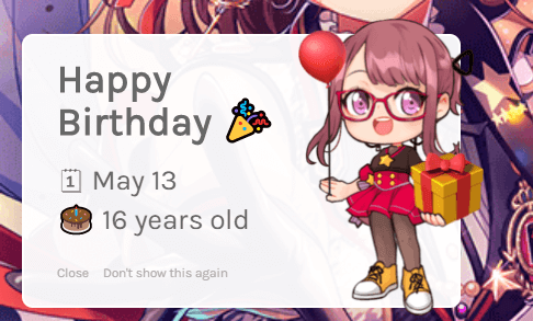 Thanks for greeting me on my birthday Kanae!