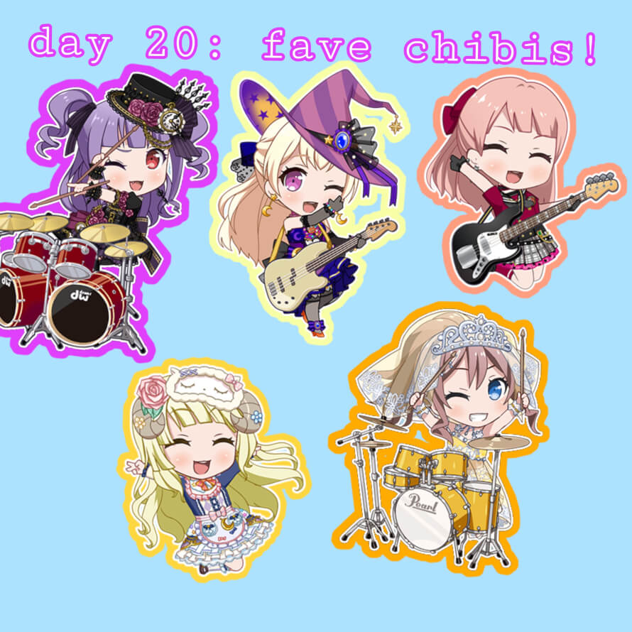 ok my indecisive self decided "hey lets put the best chibis from each band!" and so thats what i...